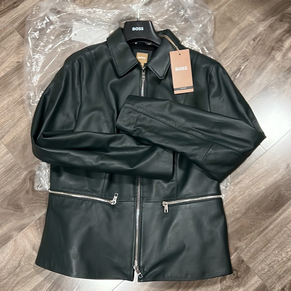 🔥LAST ONE!!!🔥BOSS Salomea Leather Jacket - Picture 9 of 16